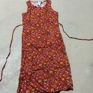 Charming Floral Kids Dress - Red and Pink